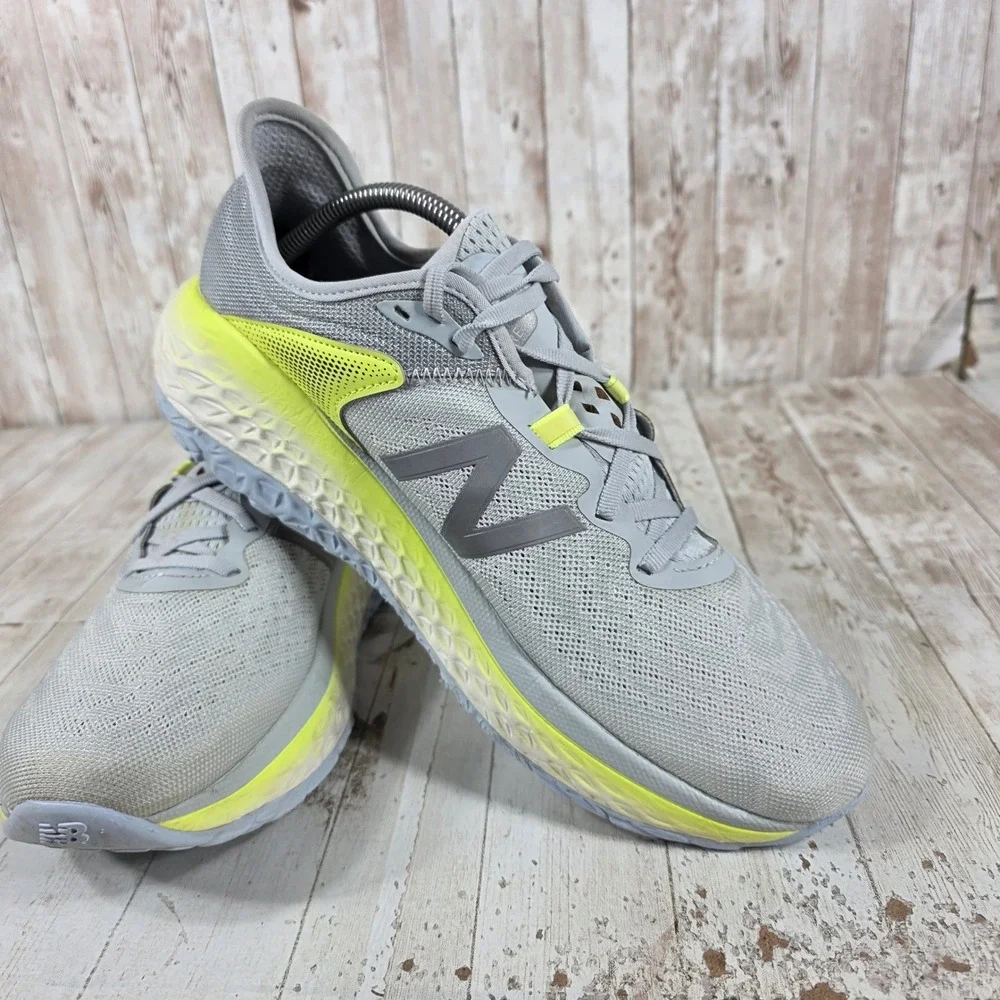 New Balance Fresh Foam More v2 Grey Neon Yellow Running Shoes WMORGY2 Womens 12